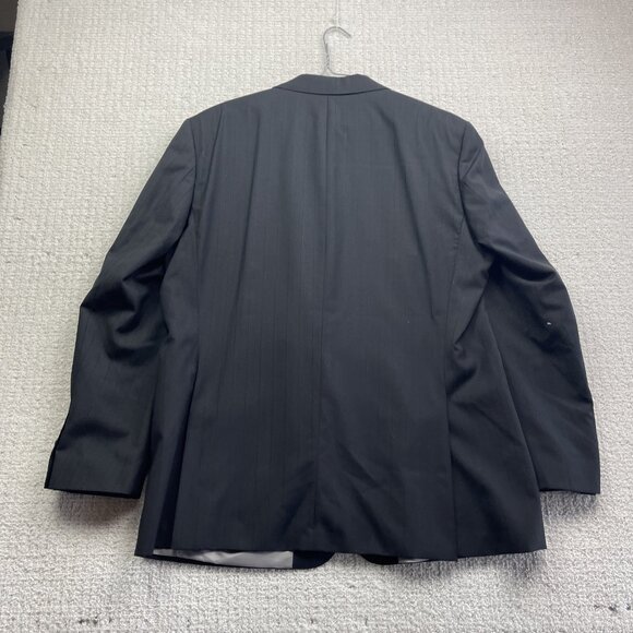 Hugo Boss Pasolini Movie Wool Blazer Men 46R Black w/ Blue Pinstripe Sport Coat* - Picture 13 of 16
